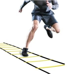 Échelle d'entraînement d'agilité AGRADI - Pour jeux de pieds et vitesse - Avec échelons réglables et sac de transport