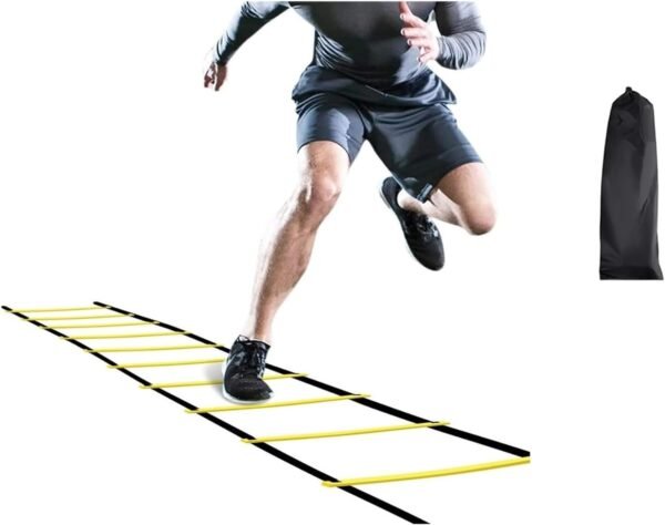 Échelle d'entraînement d'agilité AGRADI - Pour jeux de pieds et vitesse - Avec échelons réglables et sac de transport