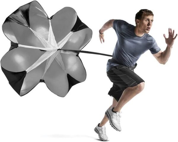 Formation de vitesse avec parapluie de course 56 pouces - Entraînement à la résistance pour agilité et puissance - Parachute de résistance pour sprint et football