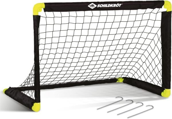 Umbro But de football 50 x 44 x 44 cm - Lot de 2 buts de football pliables - Pour le jardin et les enfants - Accessoires d'entraînement de football pour l'intérieur et l'extérieur - Métal - Noir/jaune – Image 2
