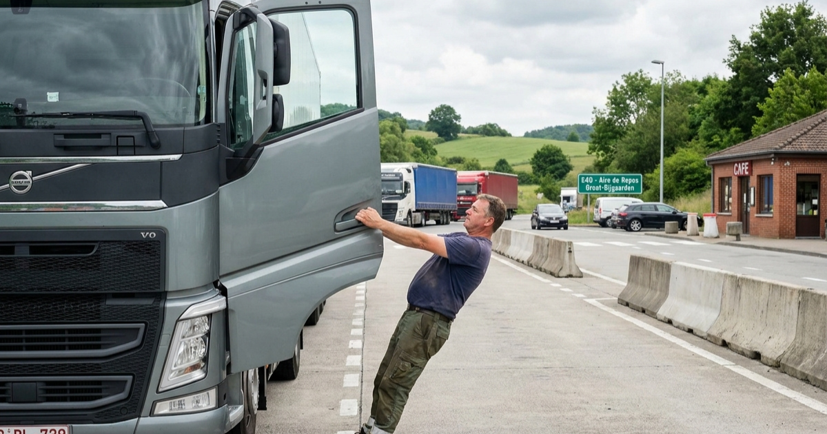 Routine anti-sciatique pour chauffeurs poids lourd : 5 exercices à faire sur une aire de repos en Belgique